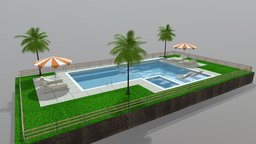 Swimming Pool  v2 pool, summer, water, design3d, swimmingpool, picina, 3d, model, design