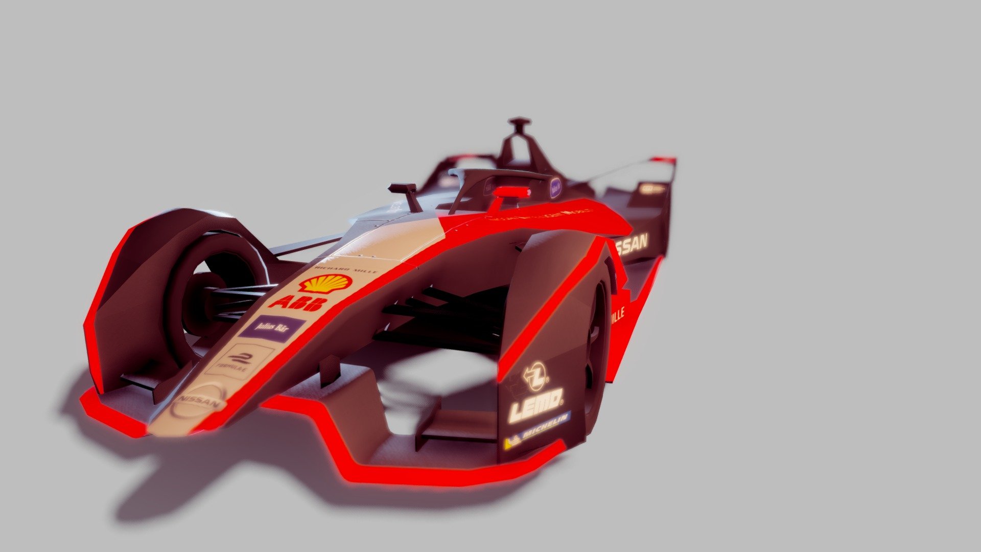 Fomula E Gen2 Car - Formula E Nissan Gen2 2019/2020 Lowpoly - Download Free 3D model by CLeN 3d model