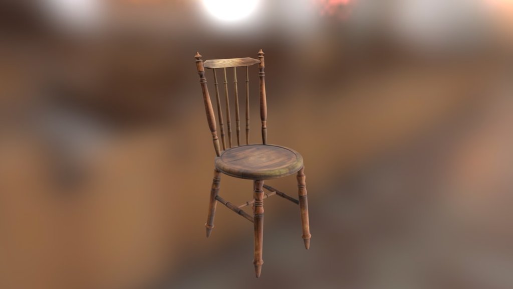 Wooden Chair created in 3Ds Max. Textured in Photoshop and ZBrush 3d model