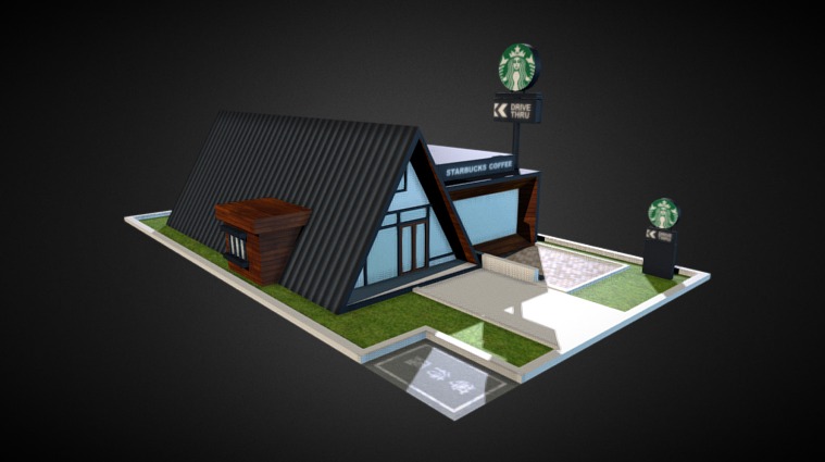 Starbucks - 3D model by EuniceDu 3d model