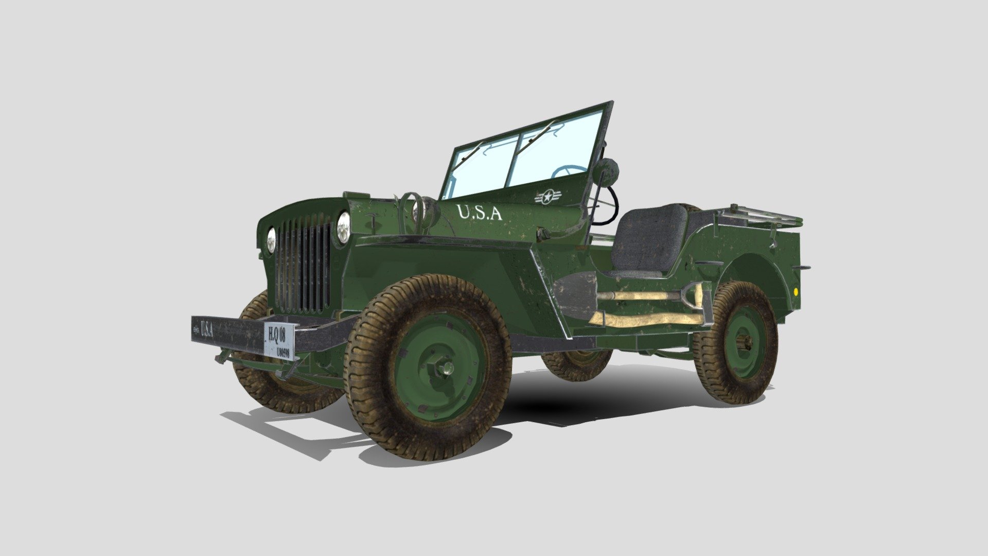 Willy's MB 


Low-poly ready to use in Games 
Textures are on TGA format 4k PBR metalness 1 set
5 objects 2 materials
 - Willy's MB Jeep Low-poly PBR - Buy Royalty Free 3D model by MaX3Dd 3d model