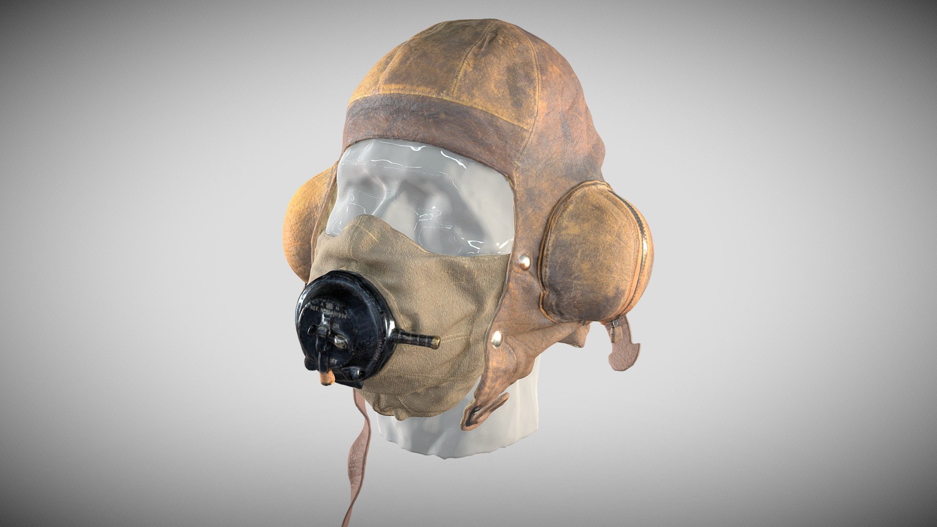 RAF Flying Helmet (Type B). This was the standard flying helmet worn by the RAF between 1935 and 1941, including during the Battle of Britain.

Credits: “Interactive WW2 Gallery” project led by Jan Korenko (Senior Lecturer). Digital reconstruction work for the historical item conducted by Max Jacob, dataset obtained by Tom Vine (Technical Specialist), Staffordshire University 3d model