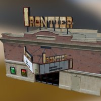 Theatre theatre, game, low, poly, building