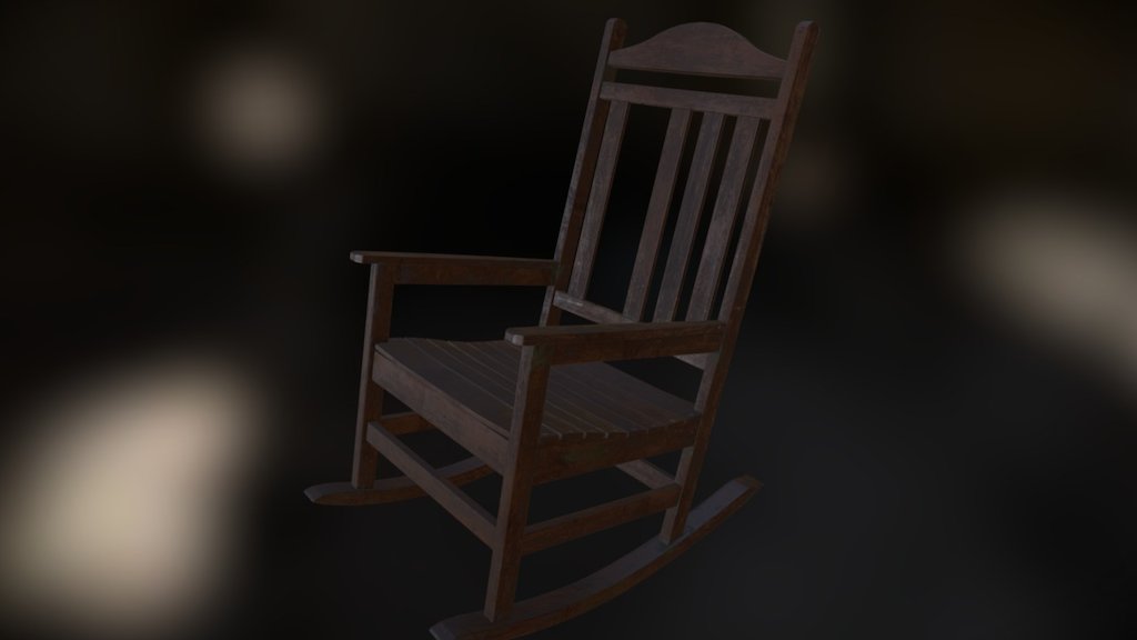 Old Rocking Chair - 3D model by Thomas Fraser (@thomasfraser) 3d model