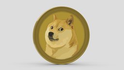 Dodge Coin virtual, symbol, coin, mining, money, electronic, network, bitcoin, business, currency, print, web, crypto, net, golden, cash, internet, bit, banking, cryptocurrency, 3d, digital, concept, gold