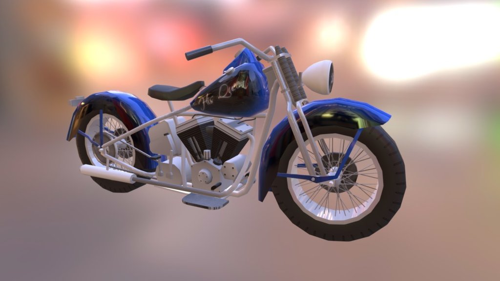 Harley Davidson 1942 - 3D model by UrbanFoxGamer 3d model