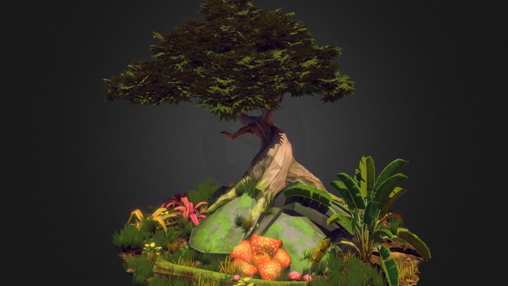 Fantasy Tree - 3D model by Polygrade3D 3d model