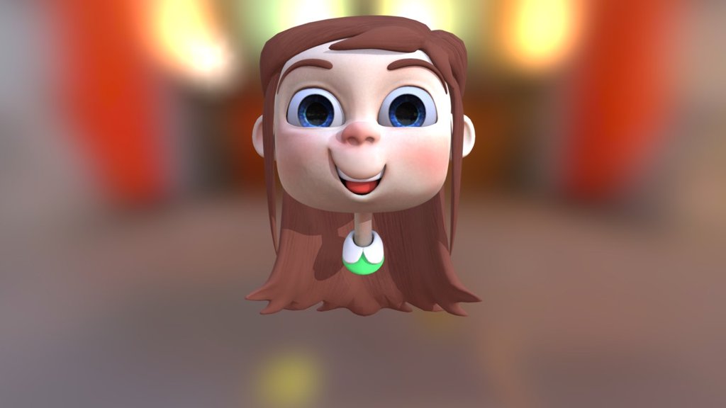my first cartoon character in sketchfab. still curious what can i do with sketchfab 3d model