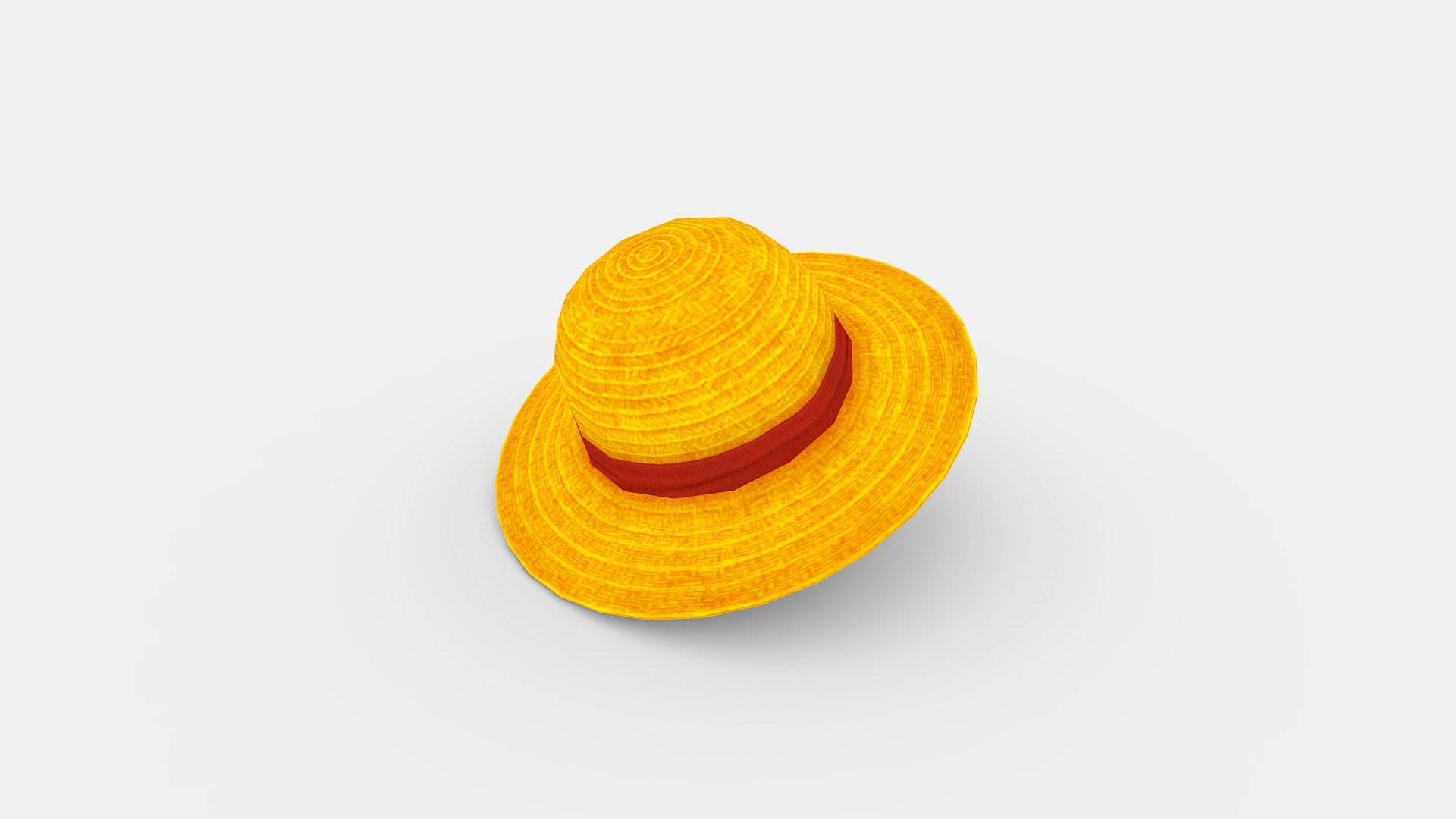Cartoon yellow straw hat - Cartoon yellow straw hat - Buy Royalty Free 3D model by ler_cartoon (@lerrrrr) 3d model