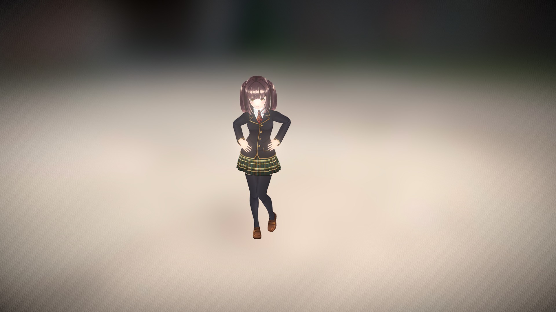The main character  is a Japanese high school girl. She looks cute and good looking but this girl has the ability to use weapons such as Spear, Bow and Magic proficiently.

The package is focused on expressing the character traits of this girl. Including casual action and personality, strong action 3d model