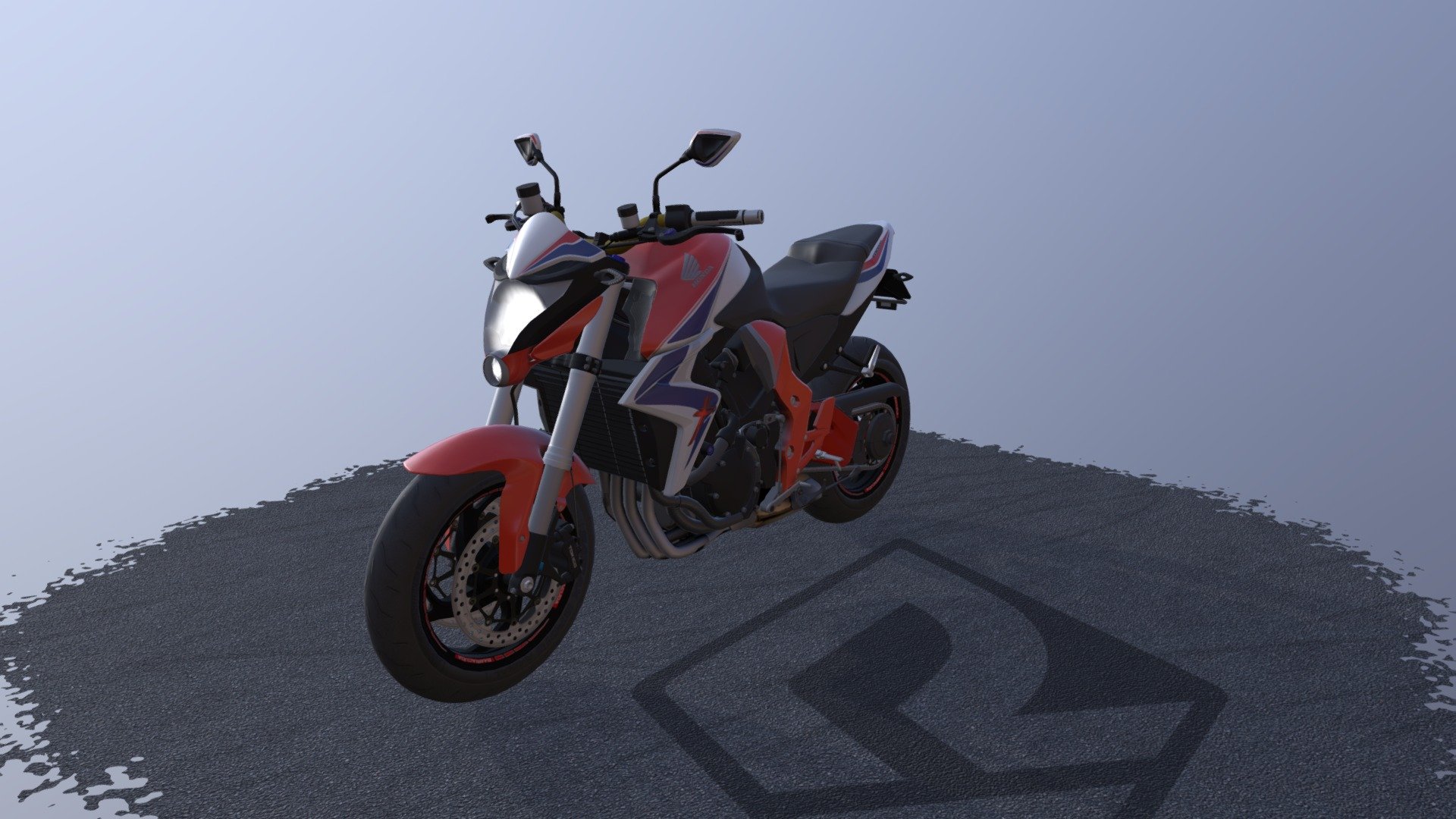 3D model of Honda CB1000 Barracuda for Milestone's Ride videogame 3d model
