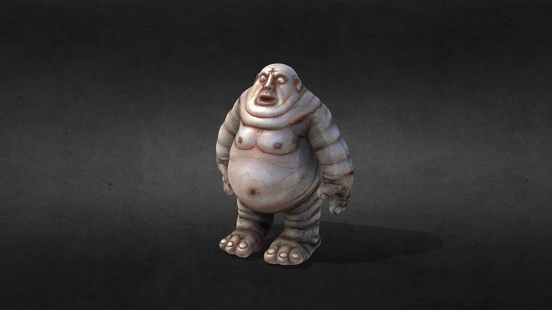 Fat giant character, skinned (not a good), cartoon - Fat giant character - Buy Royalty Free 3D model by endike 3d model