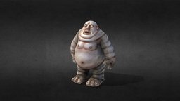 Fat giant character troll, cute, fat, giant, skinned, cartoon, creature, monster, fantasy, funny