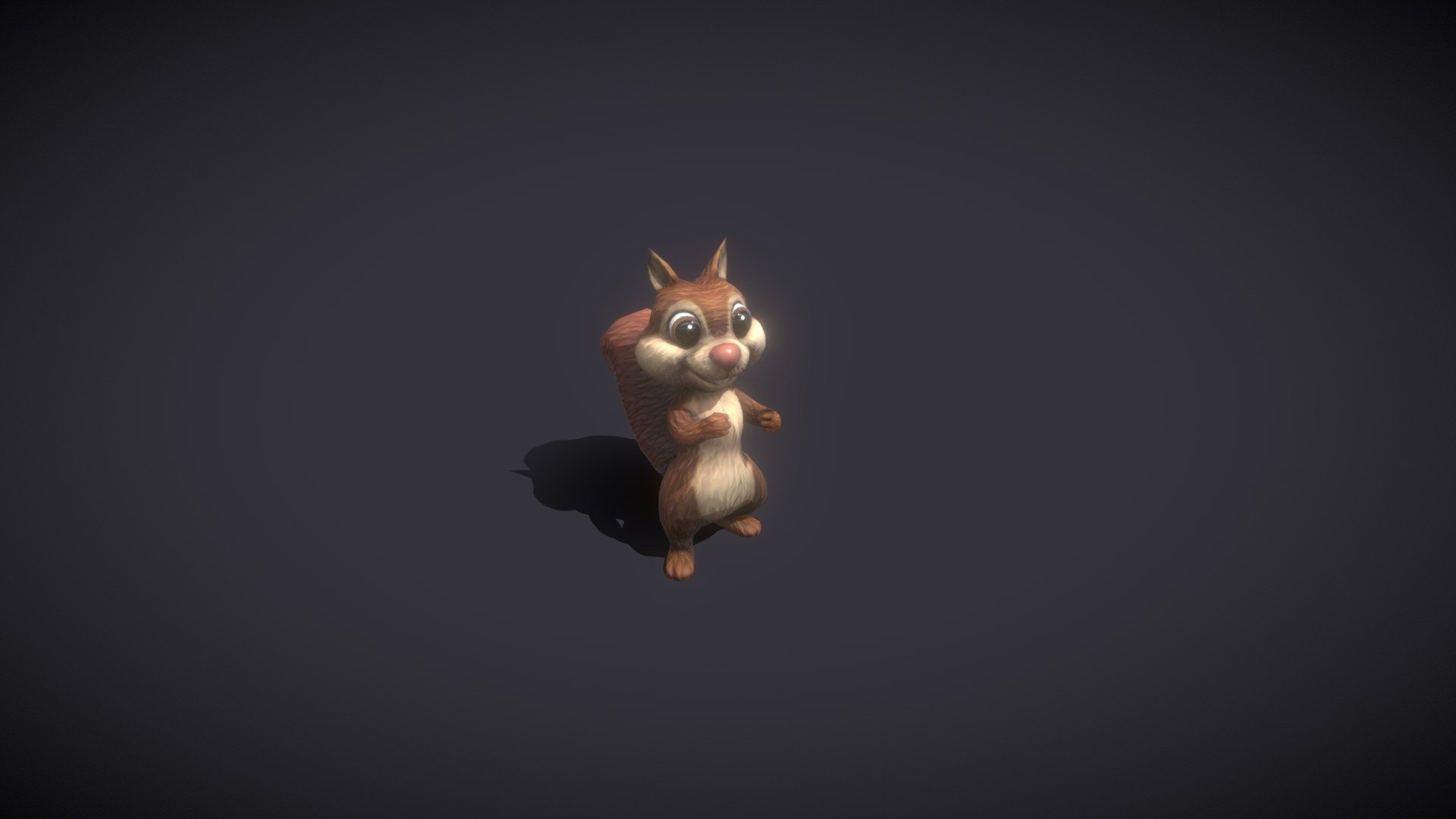 Cartoon Animated Squirrel 30 Animations 3D Model is completely ready to be used in your games, animations, films, designs etc.  

All textures and materials are included and mapped in every format. The model is completely ready for visualization in any 3d software and engine.  

Technical details:  




File formats included in the package are: FBX, GLB, ABC, DAE, OBJ, PLY, STL, BLEND, UnityPackage, gLTF (generated), USDZ (generated)

Native software file format: BLEND

Render engine: Eevee

Polygons: 2,164

Vertices: 1,761

Textures: Color, Metallic, Roughness, Normal, AO

All textures are 2k resolution.

The model is rigged and animated.

30 animations are included

Only following formats contain rig and animation: BLEND, FBX, GLTF/GLB, UnityPackage
 - Cartoon Animated Squirrel 30 Animations 3D Model - Buy Royalty Free 3D model by 3DDisco 3d model
