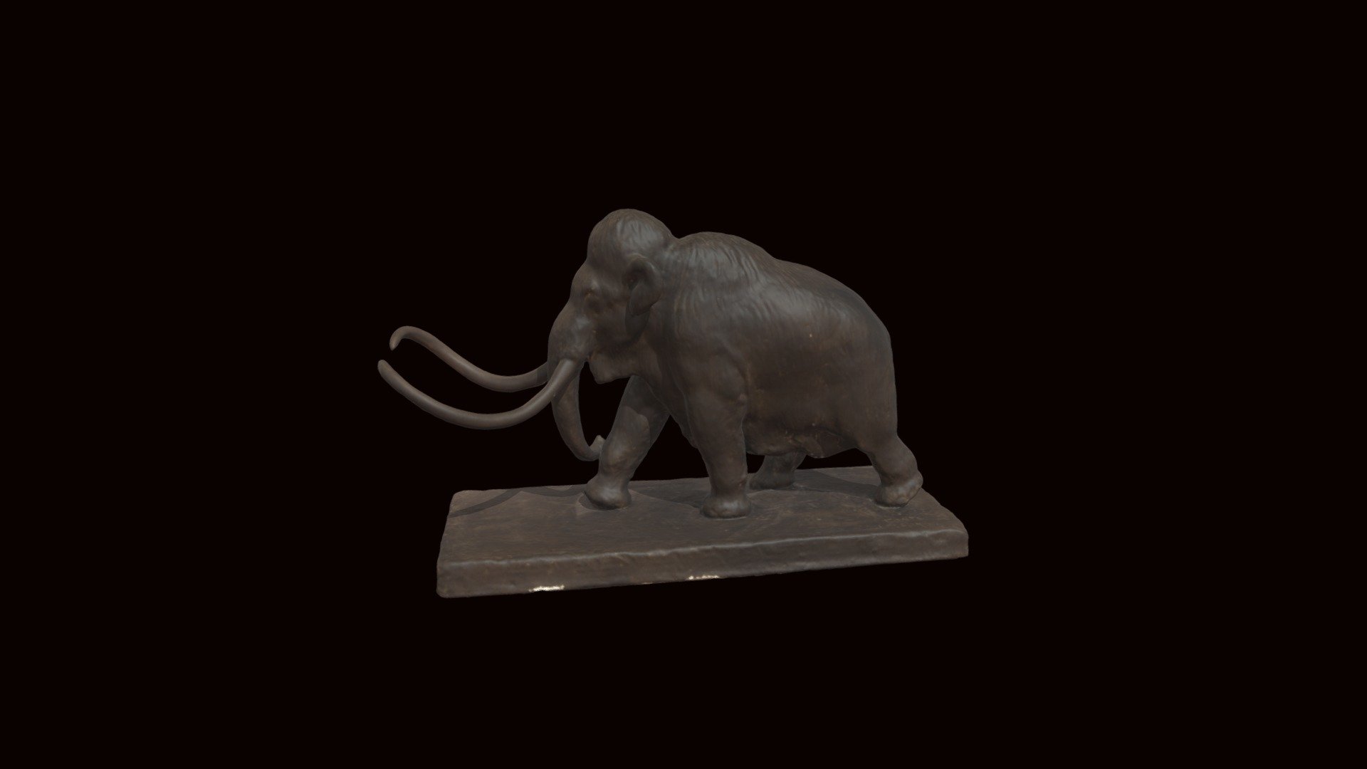 This mammoth sculpture was created by James L. Clark (1883-1969) in 1956. It was 3D scanned with a Go!Scan 50 on 25 May 2022 at the New York State Museum. Courtesy of the New York State Museum 3d model
