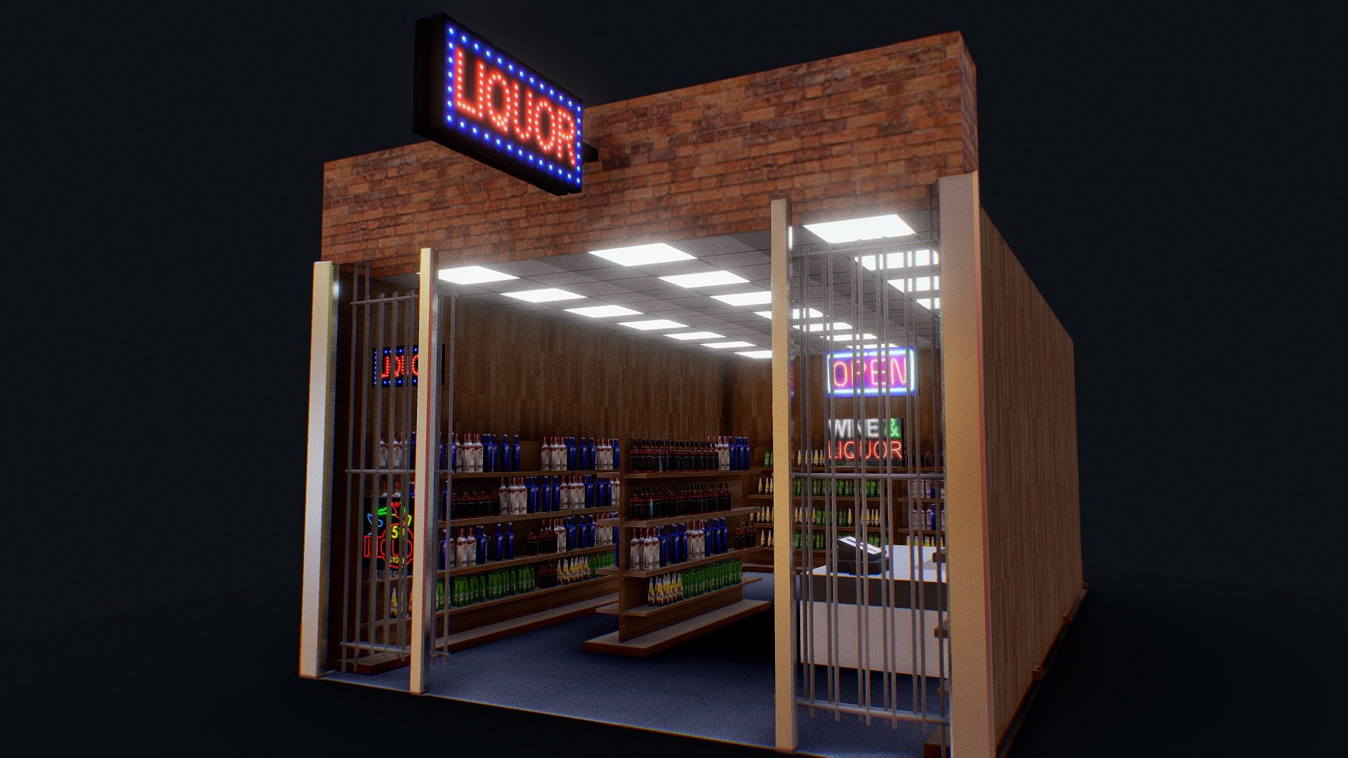 Low Poly Liquor Store Interior 

Made in Blender - Low Poly Liquor Store Interior - Buy Royalty Free 3D model by AirStudios (@sebbe613) 3d model