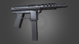 TEC-9 Semi-Automatic Pistol police, barrel, games, us, army, handgun, photorealistic, bullet, mafia, realistic, pistol, game-ready, criminal, policeman, assault-rifle, semi-automatic, optimized, game-asset, intratec, game-model, low-poly-model, self-defence, automatic-weapon, russian-army, thugs, low-poly, military, gun, tec-dc9, kg-99, ab-10