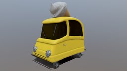 Cartoon car comic, toony, 3d-animation, game-ready, lightweight, game-asset, carmodel, low-poly-model, rigged-and-animation, cartoon, car, animation, engine-ready