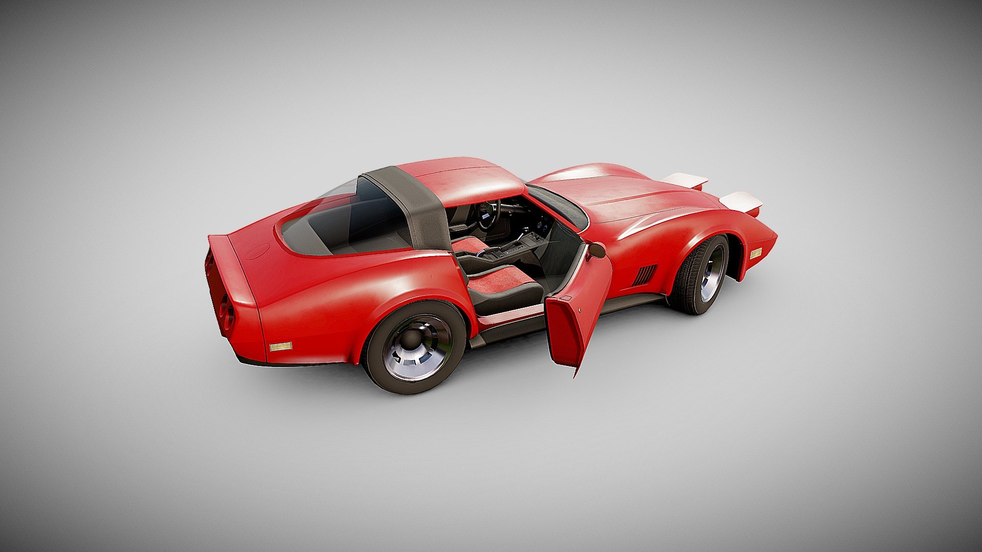 Game ready race car. Ready to use in game engines. Easy to apply to all kinds of car physics in Unity engine. The model is divided into parts: doors, glass, wheels, headlights (can be rotate ) - American race car - Buy Royalty Free 3D model by Ashkelon 3d model