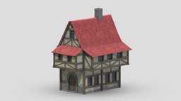 Medieval Building 02 Low Poly PBR Realistic