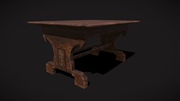 Rustic Elegant Medieval Reading Table