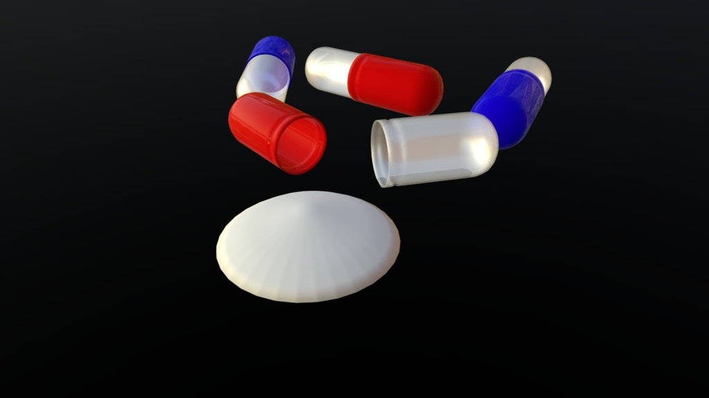 Standard Pill Capsules - Pill Capsule - Download Free 3D model by TrentPierce 3d model