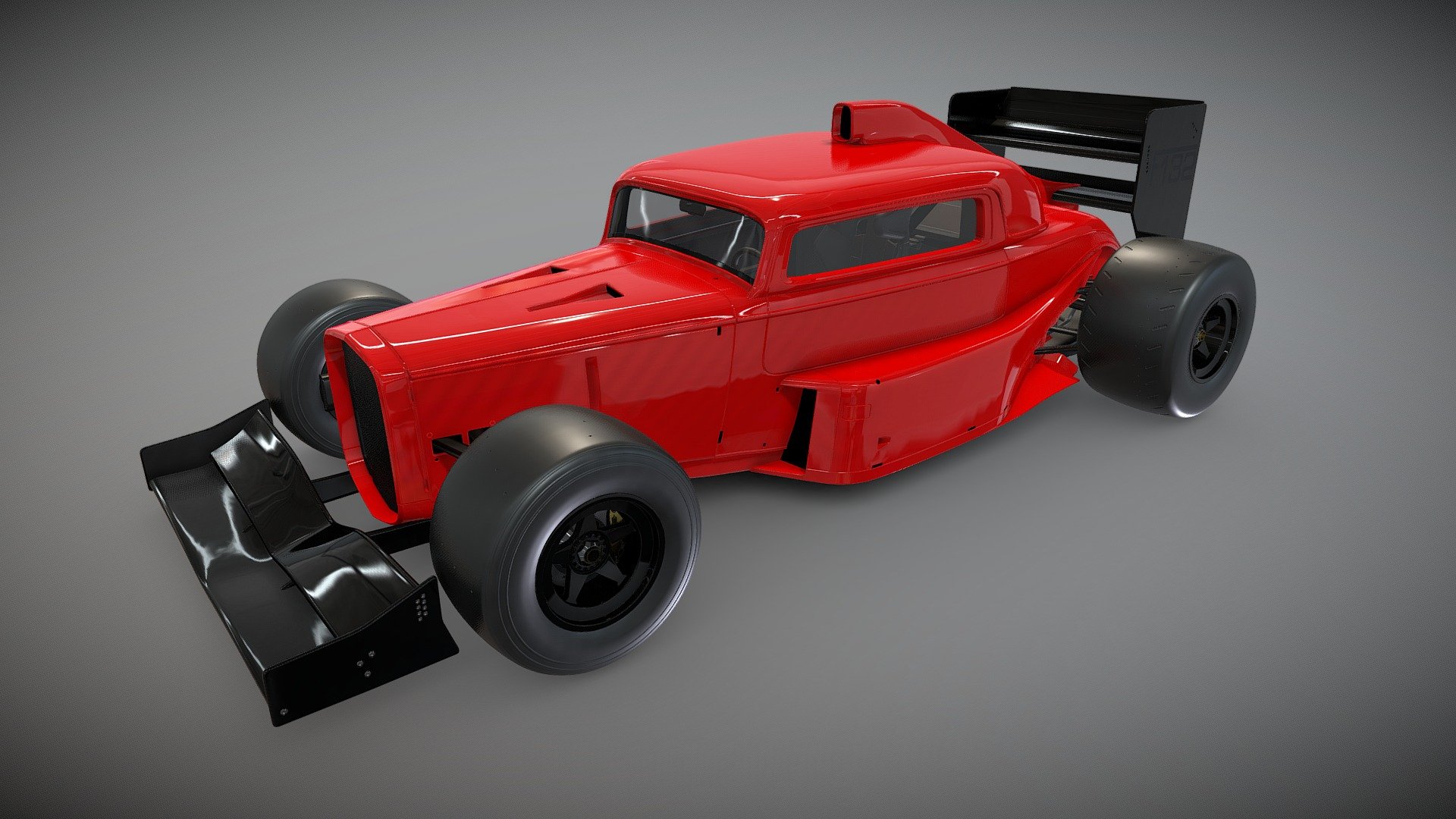 Hot Rod F132 designed by AARON BECK - Hot Rod F132 - Buy Royalty Free 3D model by thegreen3d 3d model