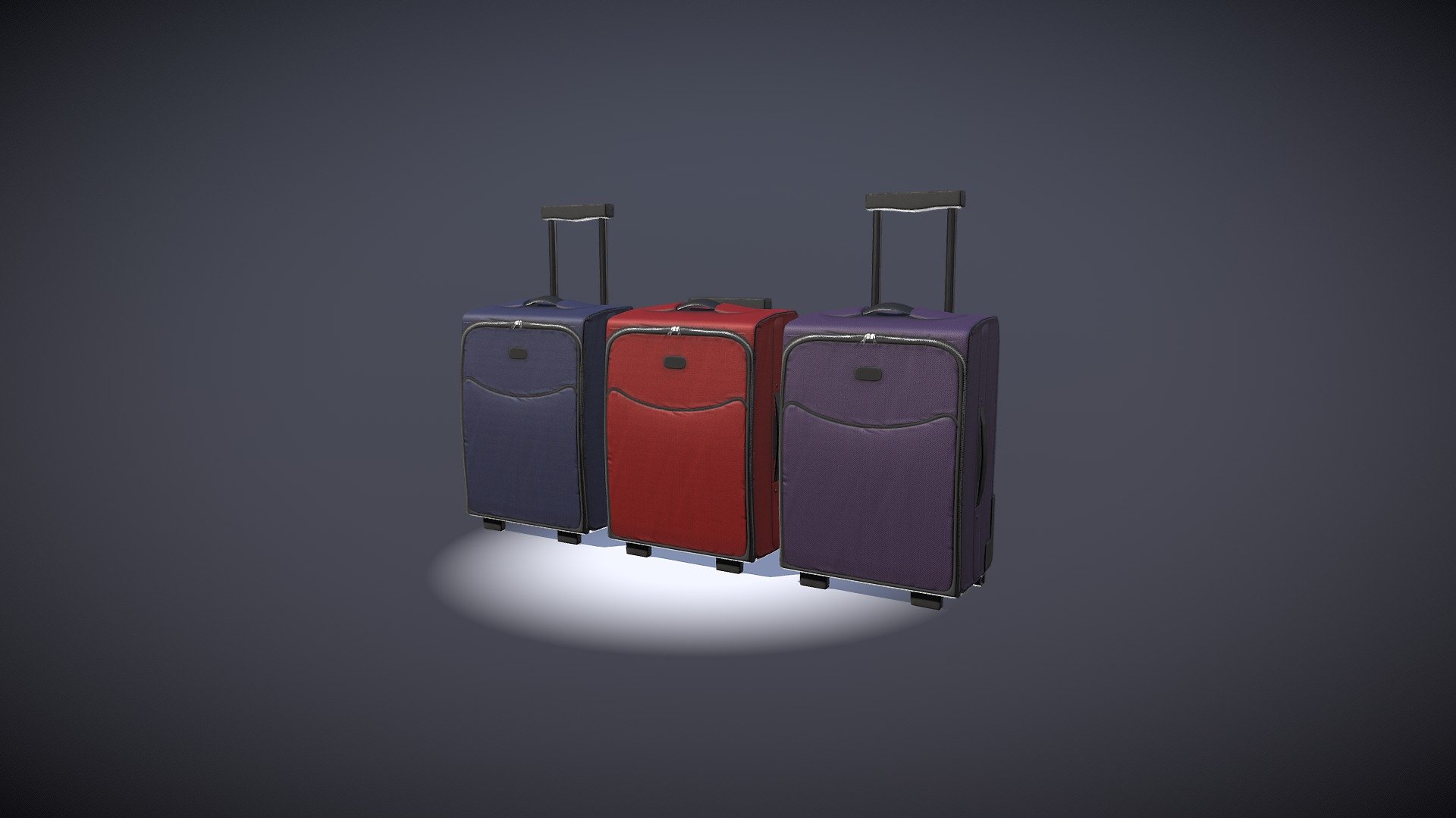 Highly detailed PBR Luggage Case. With 3 Texture Variations, includes model with handle extended or closed.

PBR 4k textures - Albedo - Metalness/Roughness/Glossiness - Normal - AO - RMA - RGB Material Masks

Additional file contains .fbx of each asset centered and all textures - Luggage 01 - Buy Royalty Free 3D model by rvh 3d model