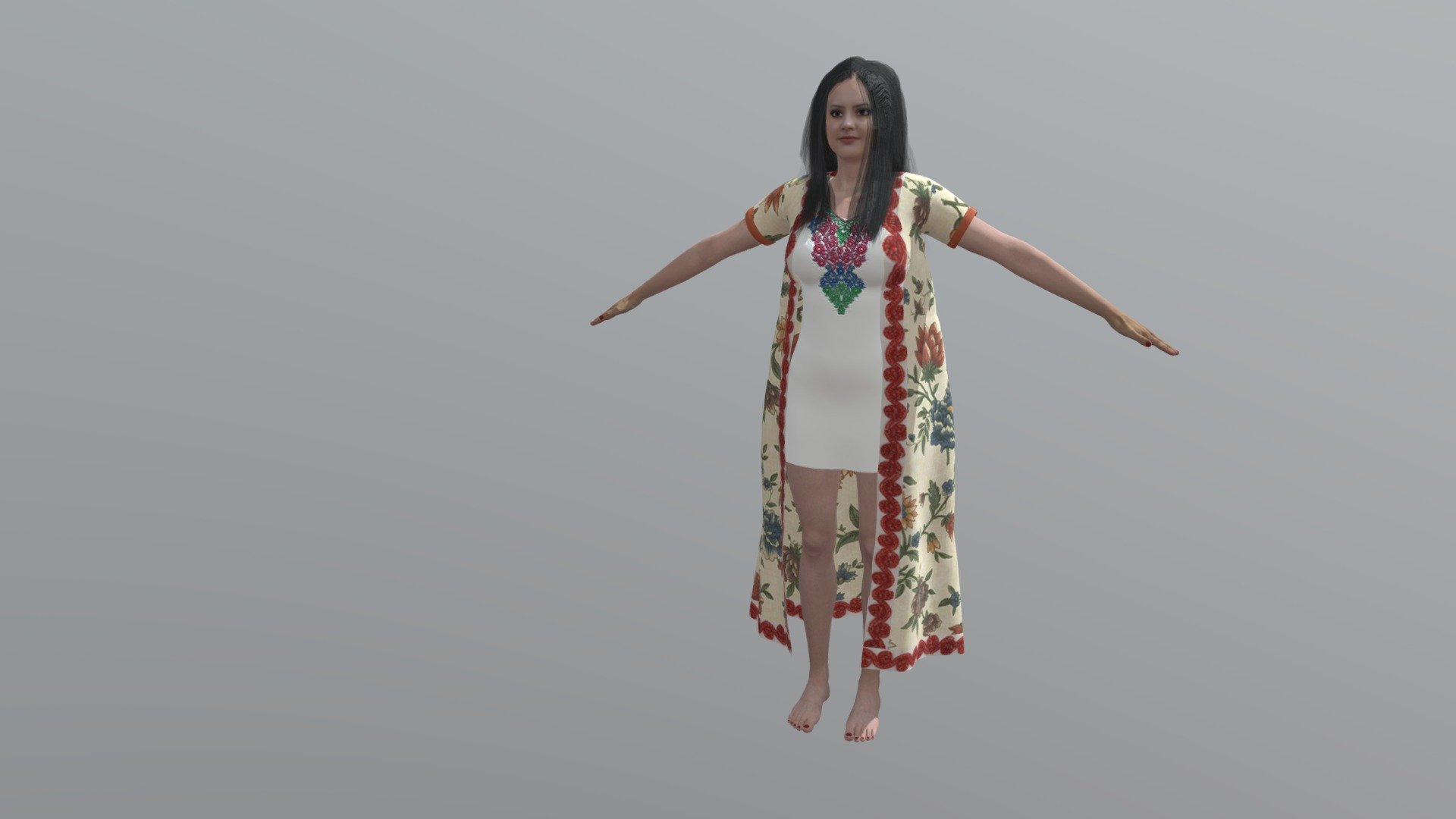 Ready Aniamted Human Character (Woman) - Dola CC FBX - 3D model by fazlulkarimrabby 3d model