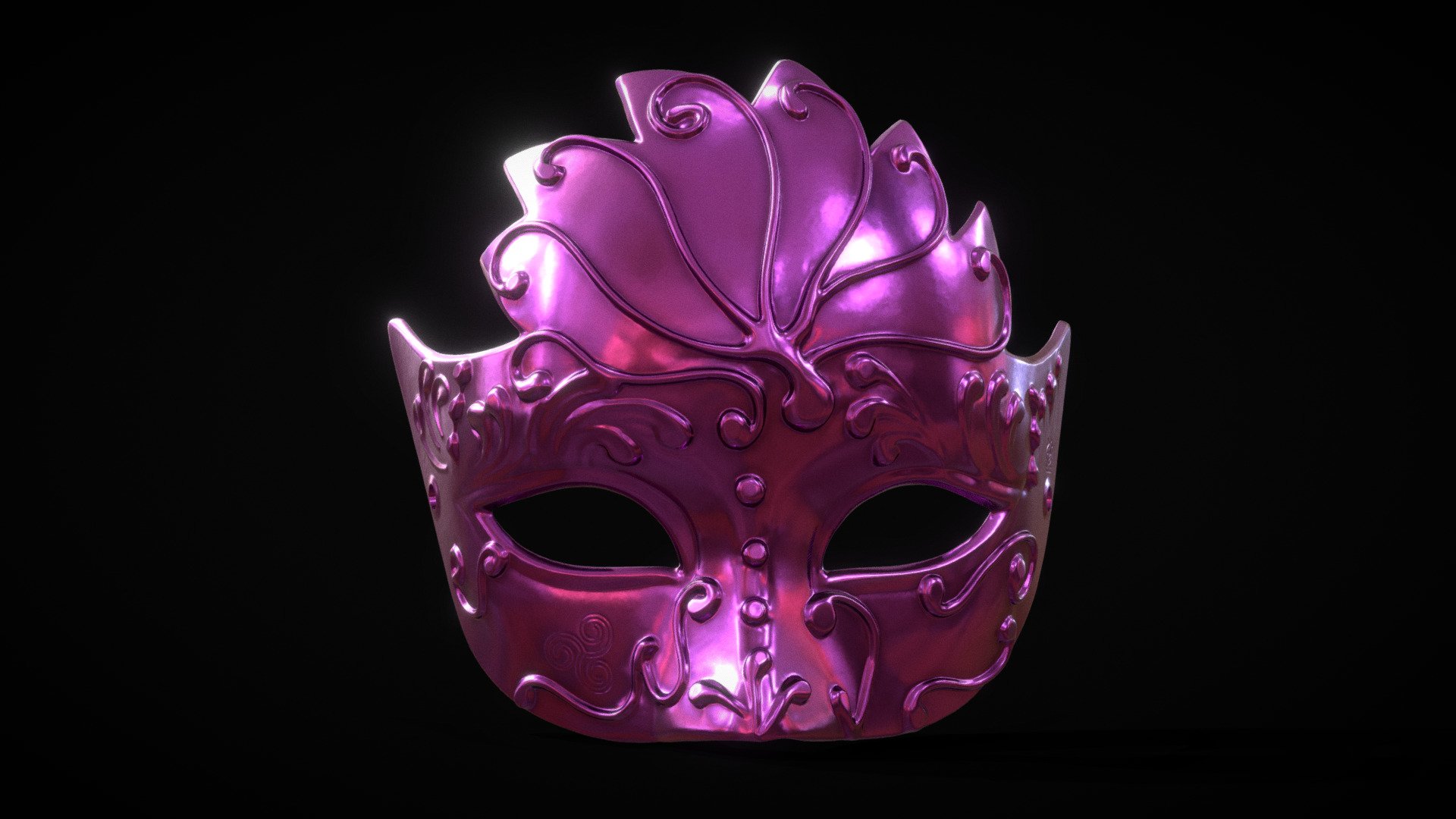 The original function of masks in Venice was both practical and aspirational: a person in a mask could be who they wanted to be, and do what they wanted to do. A poor man could be a nobleman for a day. A woman could act like a man, or vice versa.

Quality enhanced in Zbrush.

&ldquo;Venetian Mask 2