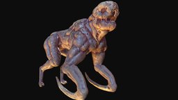 Dog Monster dog, pose, creepy, gamerady, substancepainter, character, creature, monster, horror, noai