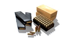 9 MM Ammo Pack lod, unreal, cryengine, pack, 9mm, ready, ammo, stock, props, android, ios, beretta, m9, urp, unity, asset, game, 3d, pbr, low, poly, model, mobile, hdrp