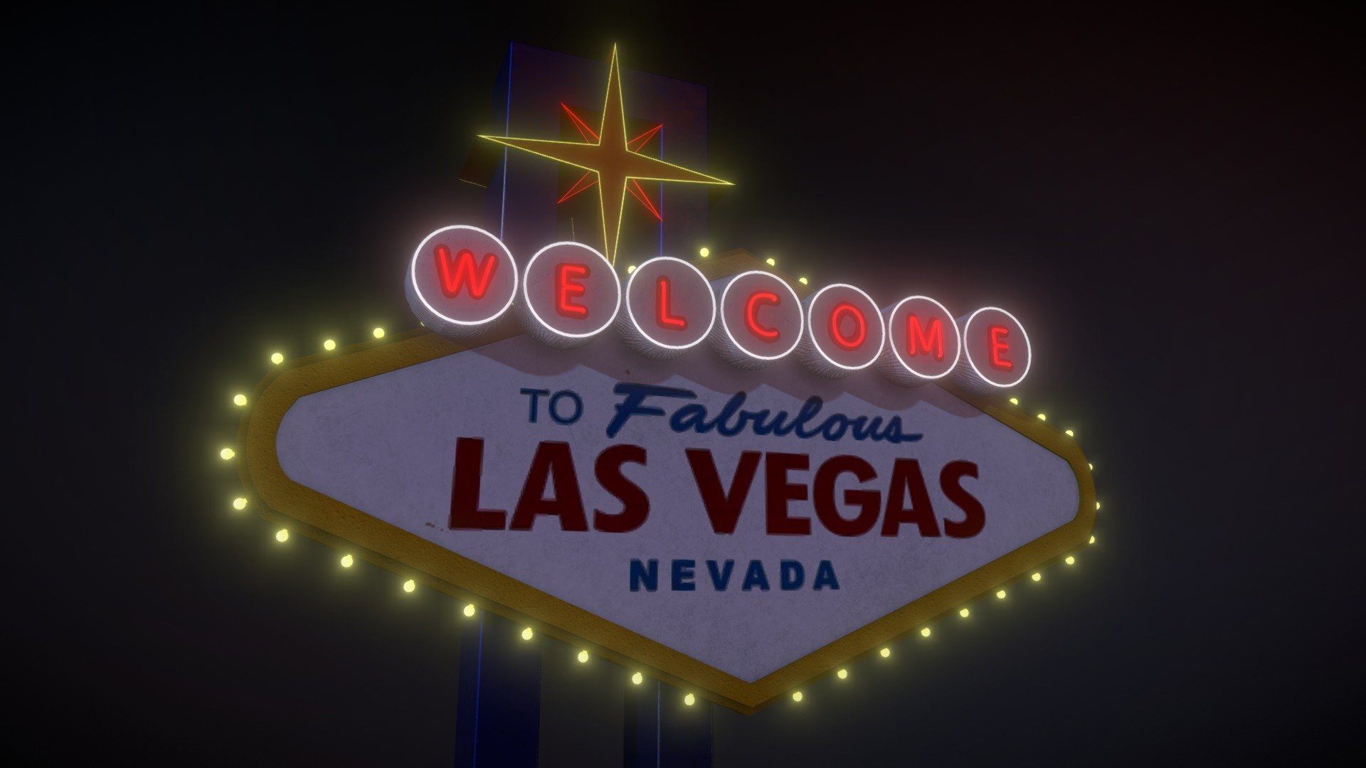 uma placa de Las Vegas usando o sistema de emissão para testa as luzes

a Las Vegas sign using the emission system to test the lights - Welcome to Las Vegas sign - Buy Royalty Free 3D model by Haxis 3d model