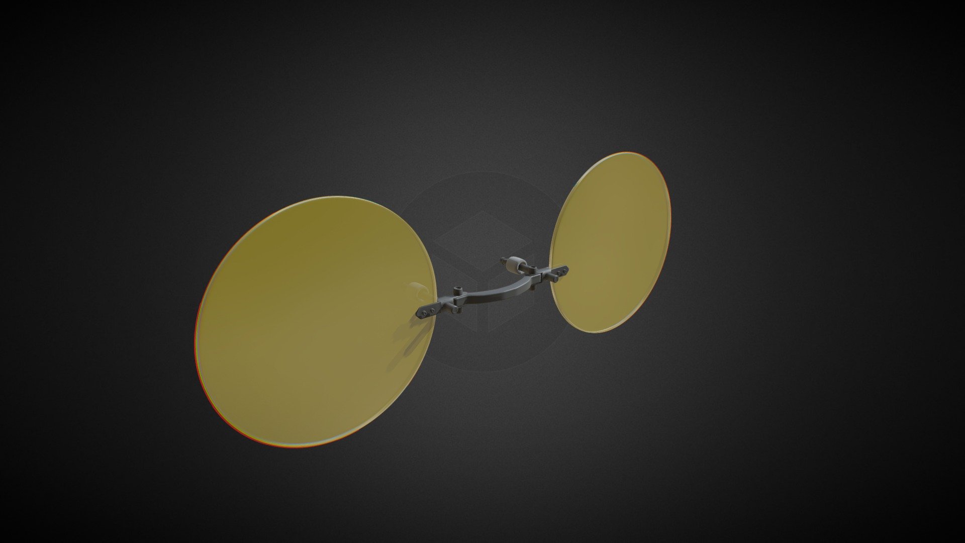 Okay. So here is final version of clip-in cyberpunk glasses. Technically it should work same as glasses that Morpheus used to wear in Matrix (there is hidden spring in the nose mechanism so glasses would not fall). I added some padding that should be made from silicone similar to silicone used in earbuds.
This model should be used for CG Challenge that I and @Michael_s are working on 3d model