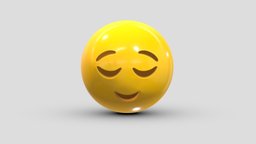 Apple Relieved Face face, set, apple, messenger, smart, pack, collection, icon, vr, ar, smartphone, android, ios, samsung, phone, print, logo, cellphone, facebook, emoticon, emotion, emoji, chatting, animoji, asset, game, 3d, low, poly, mobile, funny, emojis, memoji