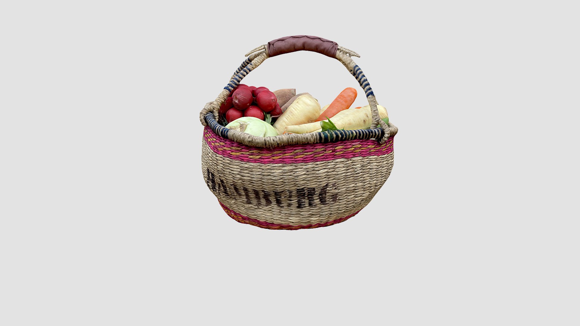 Vegetable basket from the local market including various size of vegetables.

Check my AR/VR recipes and support me on Patreon - Vegetable basket - Buy Royalty Free 3D model by Zoltanfood 3d model