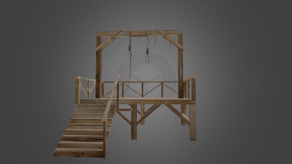 This is the gallows for one mobile and PC game. Diffuse and Selfocclusion only 1024x1024 png 1164 tris in the model Hope you will enjoy it - Gallows - 3D model by alesya3d 3d model