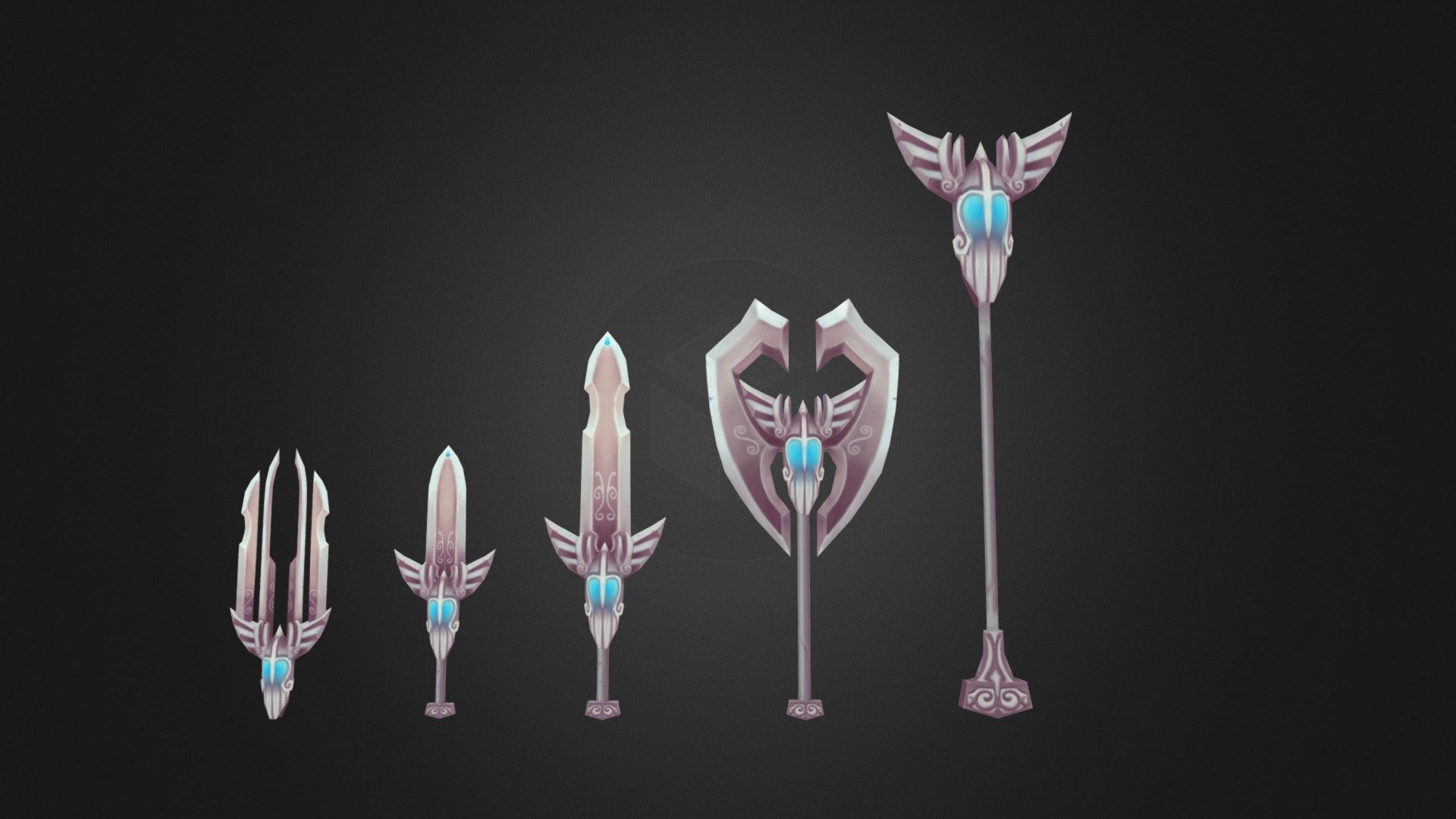 Weapons created for a small, US-based game studio - 'Thor' Weapon Set - 3D model by Tom O'Brien (@byren) 3d model