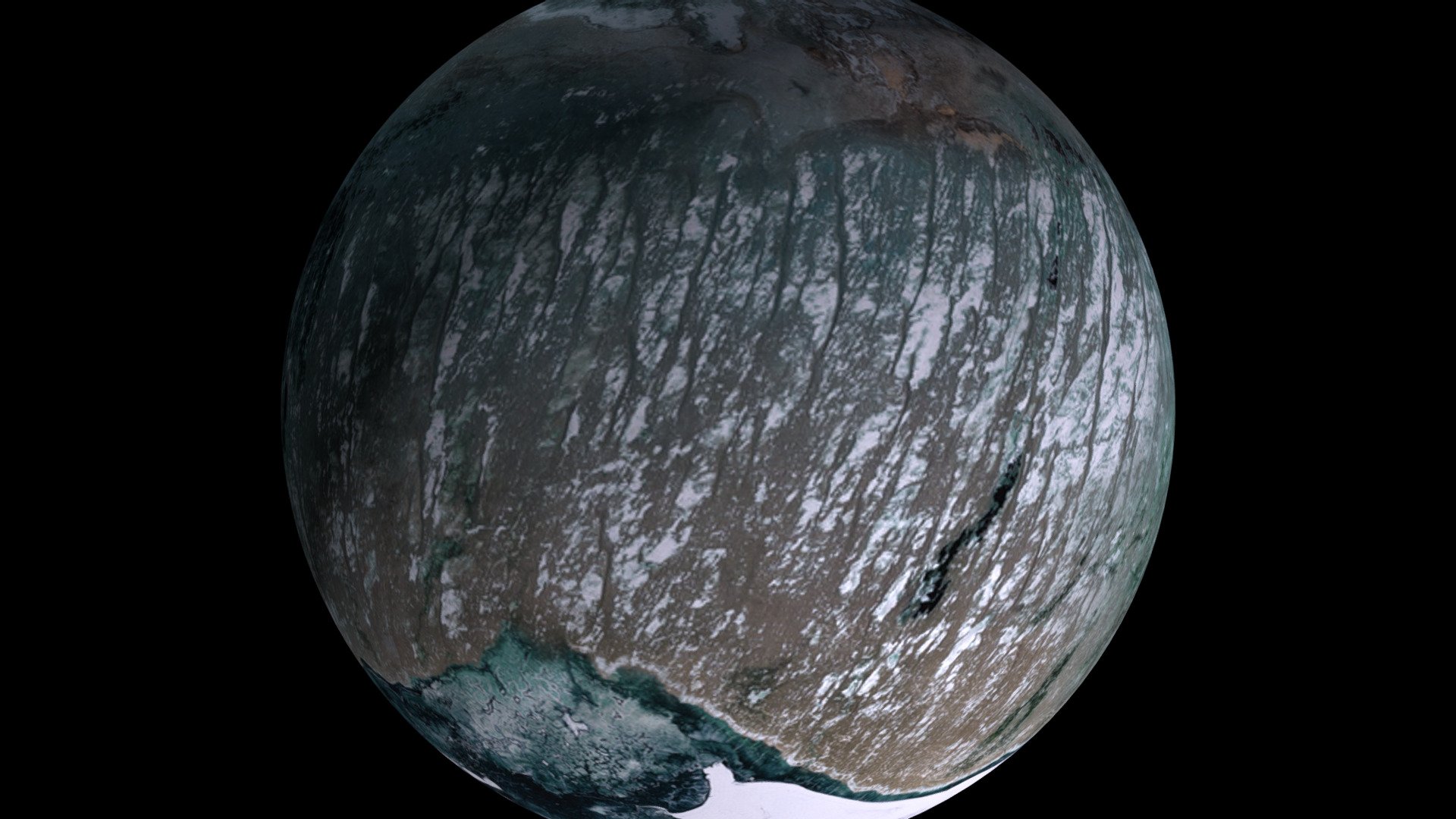 Planet Wight, a fictional alien planet. The sphere is 8192 polys. The texture map is 3900 x 1950 pixels 3d model