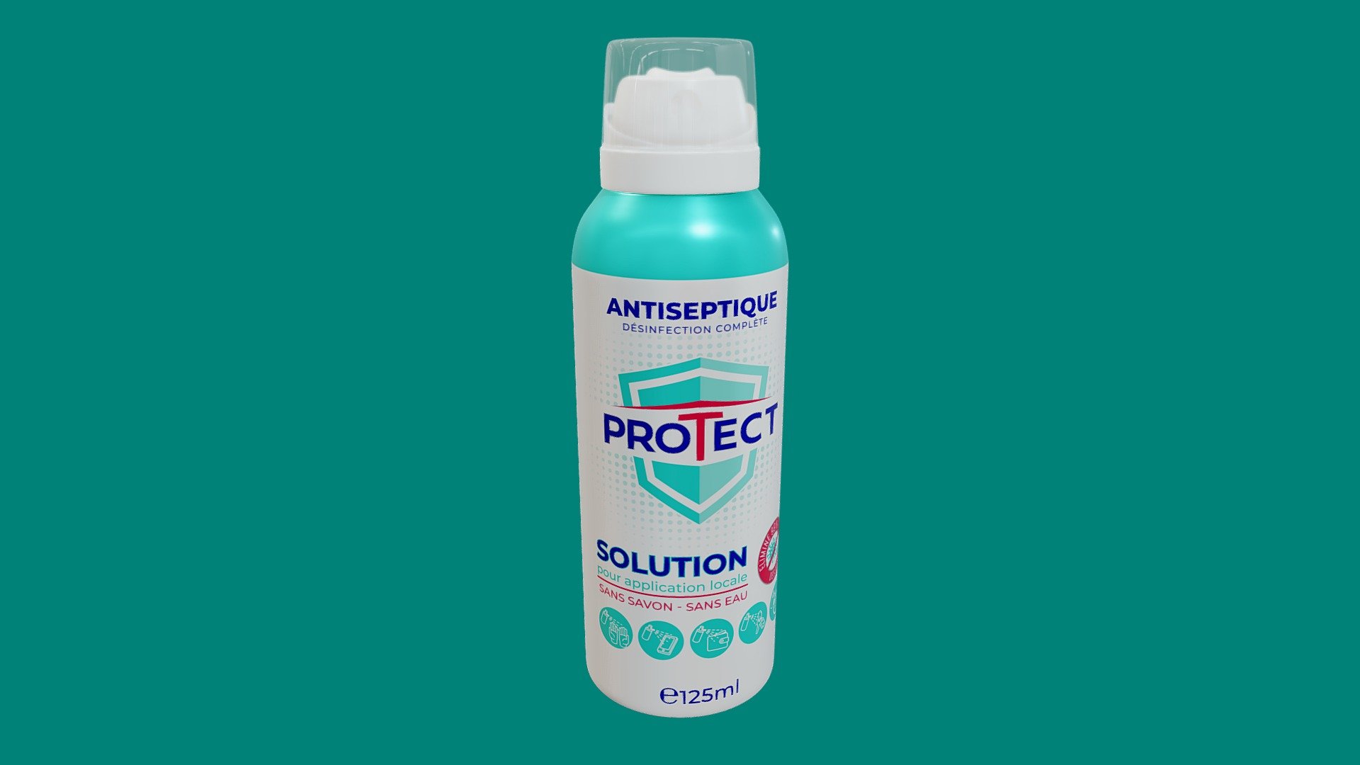 Protect Antiseptic Spray solution - Antiseptic Spray - 3D model by atakor 3d model