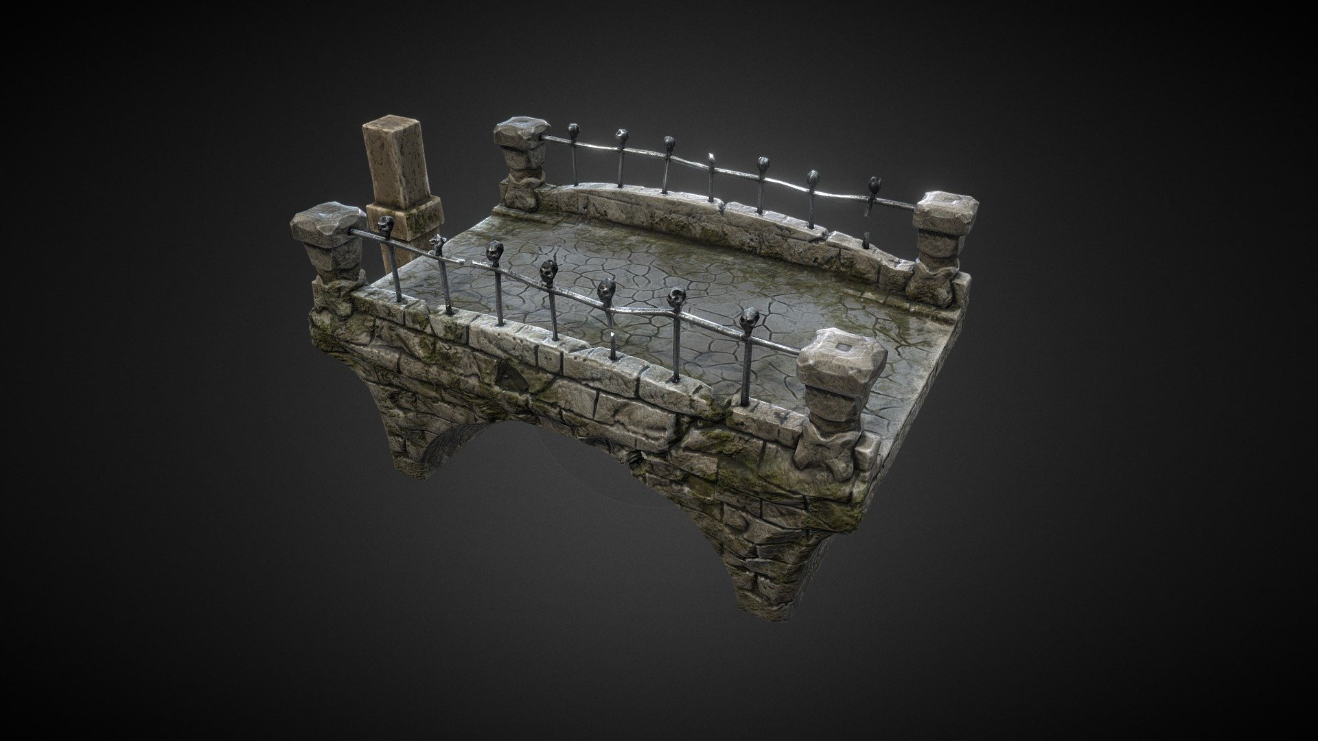 You can buy this model here -link removed- - Stone bridge - 3D model by Dmitriy Dryzhak (@arvart.lit) 3d model