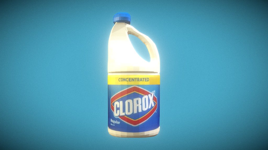 A model I made for fun. Took me 10 minutes to model. Then took me 45 minutes to texture.

As you can see from the back, it is not perfect - Bleach Bottle - 3D model by EliteWeedHunter 3d model