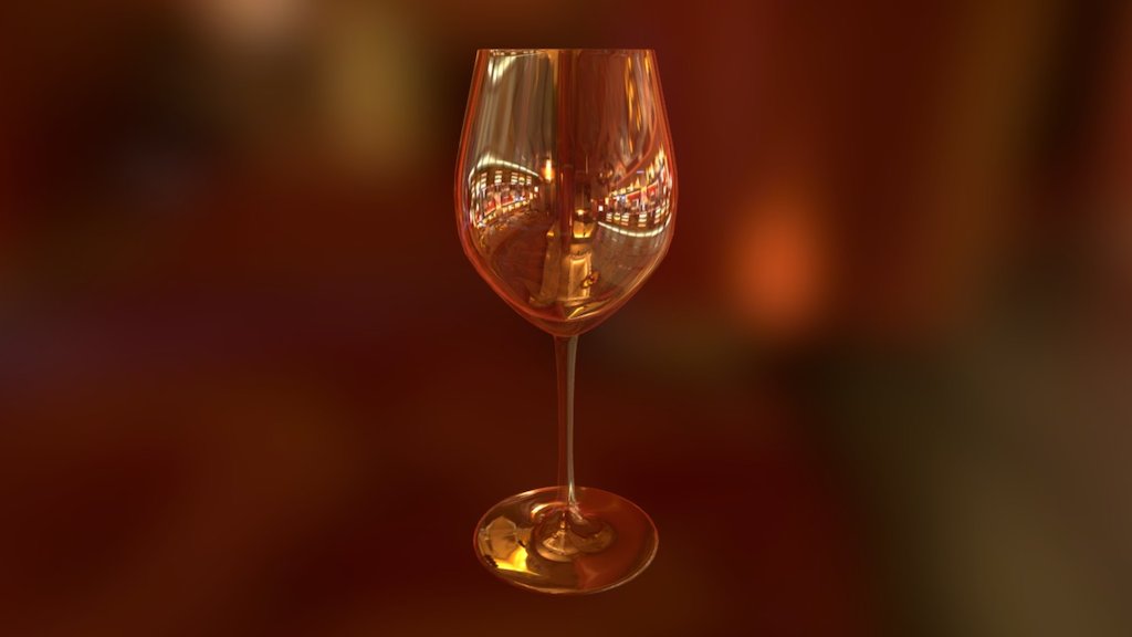 A wine glass for the holidays - Wine Glass - Download Free 3D model by Gamedirection 3d model