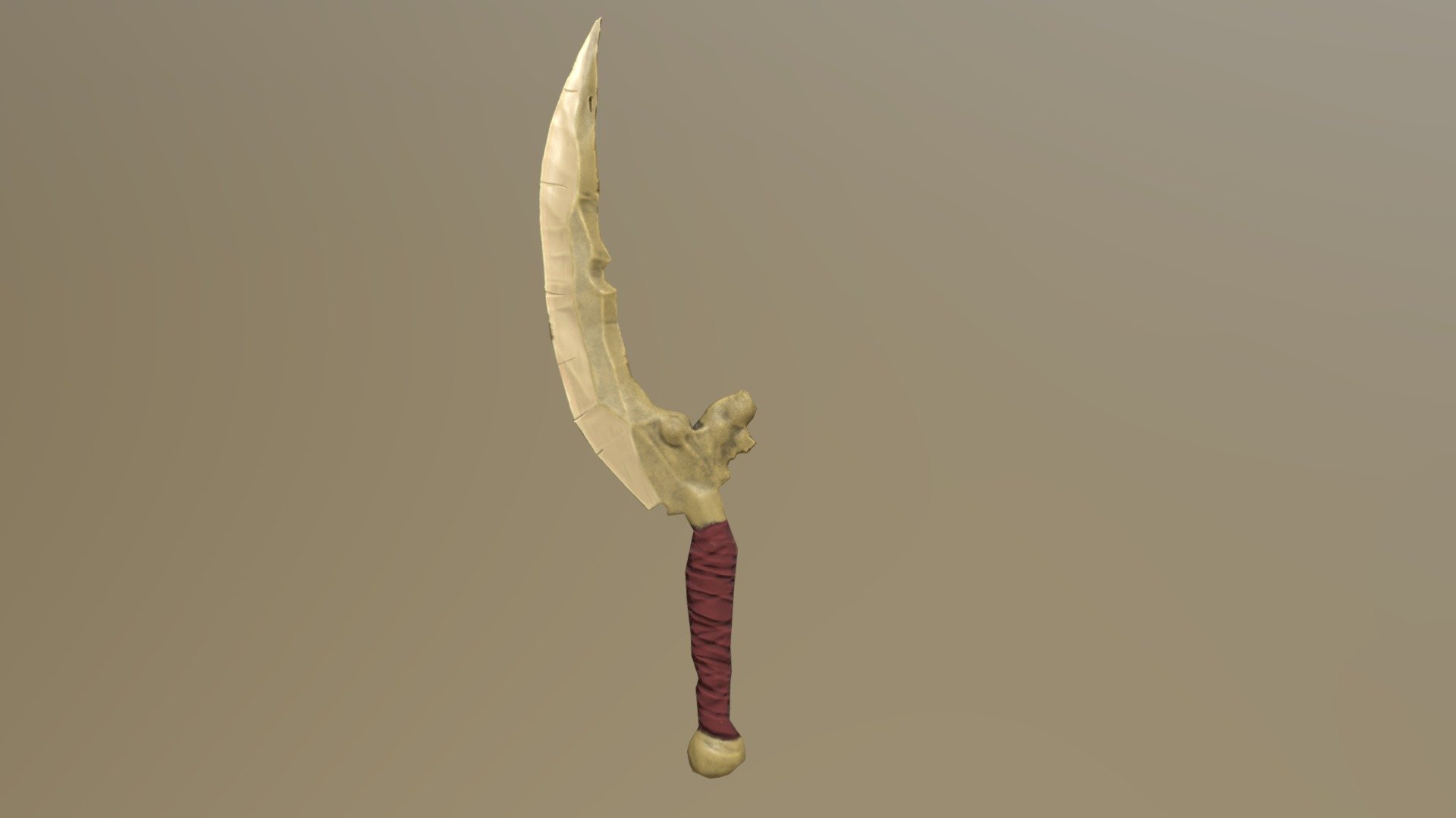 A weapon from the Beyond Skyrim: Atmora bone weapon set 3d model