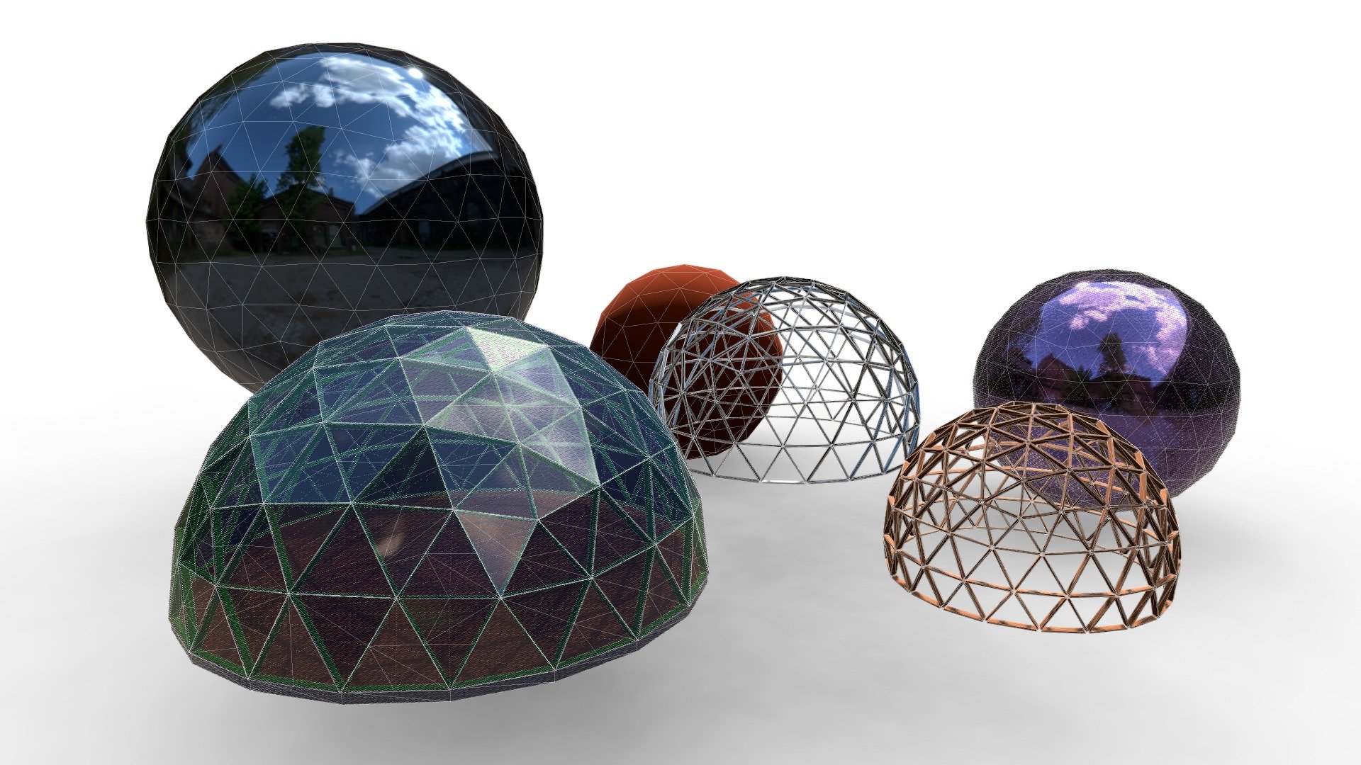 Made of separate triangle morphs.

!!! Restricted by license to resell or reshare my models after purchasing !!! - Geodesic dome / sphere - Buy Royalty Free 3D model by VRA (@architect47) 3d model