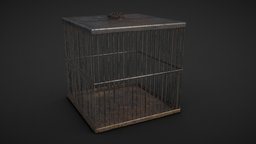 Square Rat Cage steampunk, bronze, cage, metal, iron, freedownload, freemodel, steampunkstyle, free, container, steel
