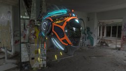 Helmet Predator X exoskeleton, cyberpank, substancepainter, substance, scifi, helmet, robot