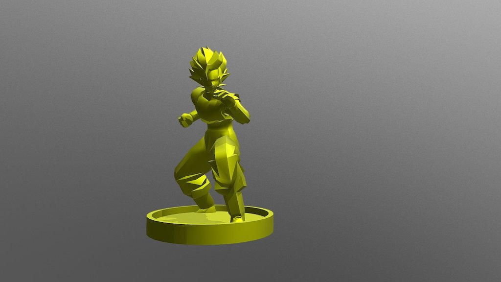 Goku Super Sayajin from Dragon Ball as survivor to the Zombicide gameboard 3d model