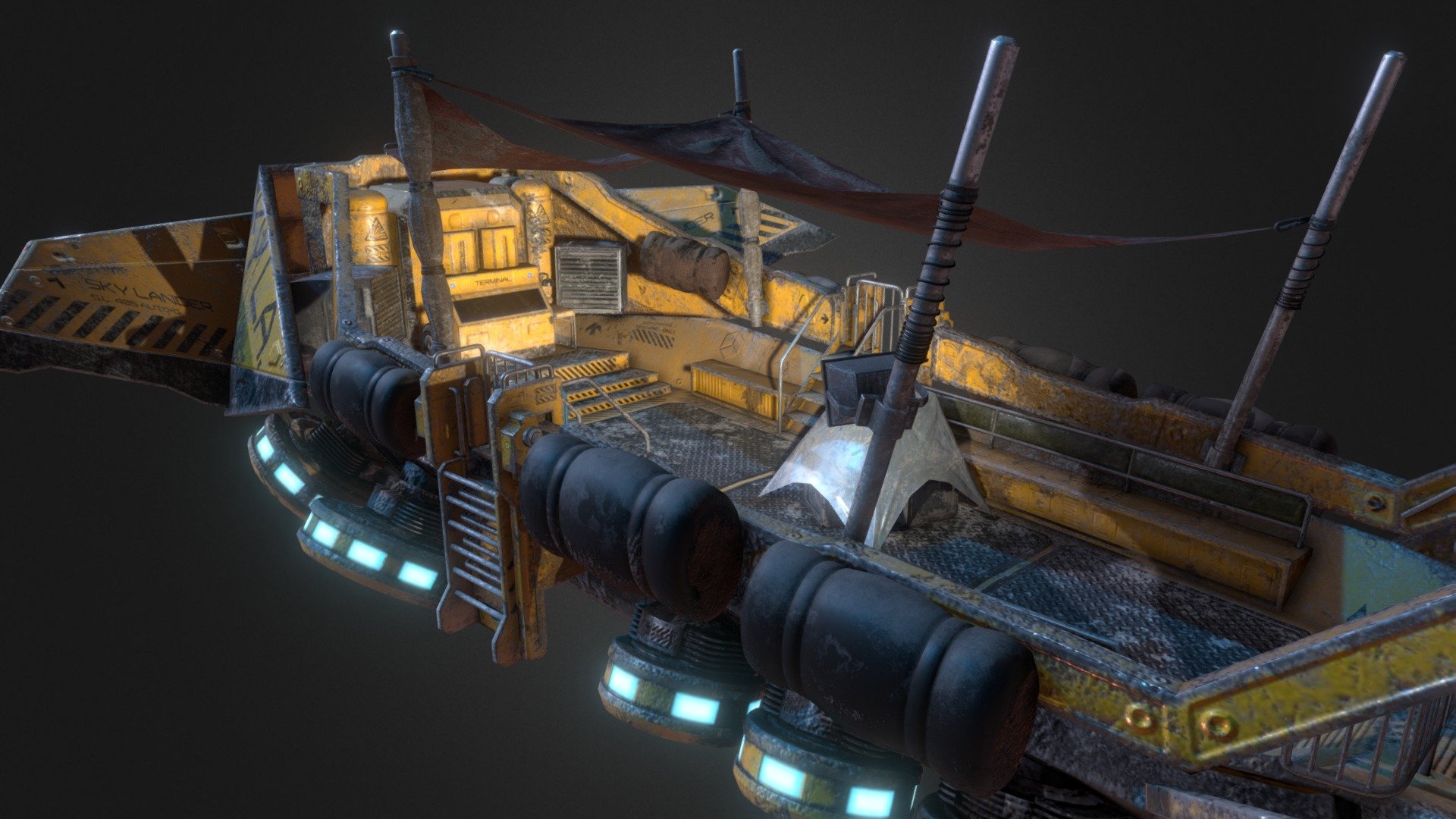 Modelling in Blender 2.8 and texturing in Substance Painter 3d model