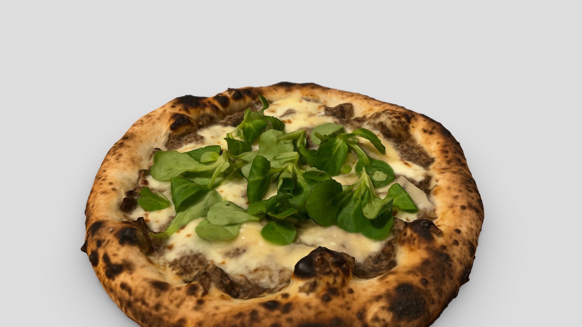 Homemade truffle pizza toped with lamb's lettuce

Cooked with the amazing branner pizza oven.

Scanned with RealityScan - Homemade truffle pizza - 3D model by alban 3d model